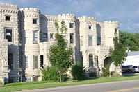 Decaying row-castles in Waterloo, Iowa